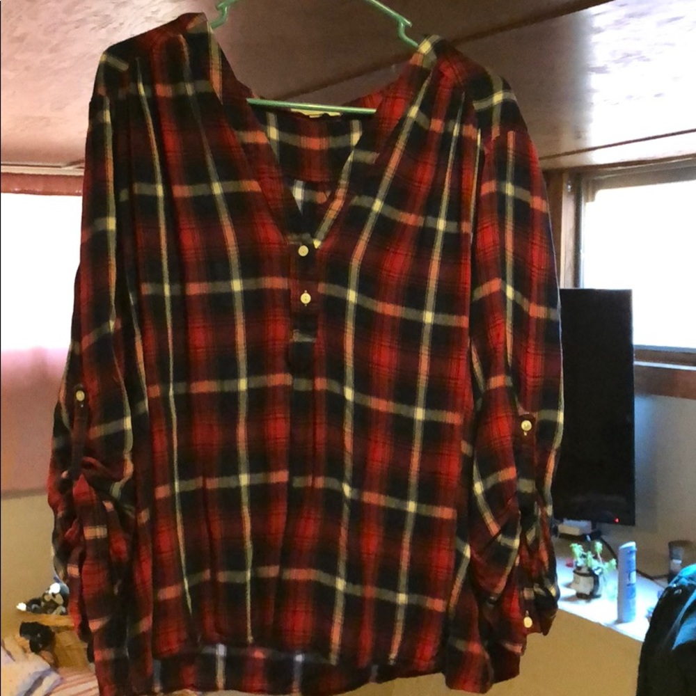 Flannel August Mist 3/4 length shirt